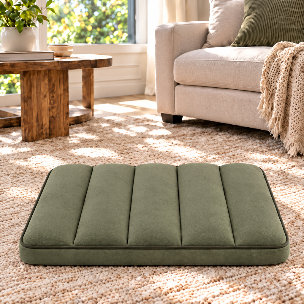Elwooda™ Olive Channel Quilted Pet Mat