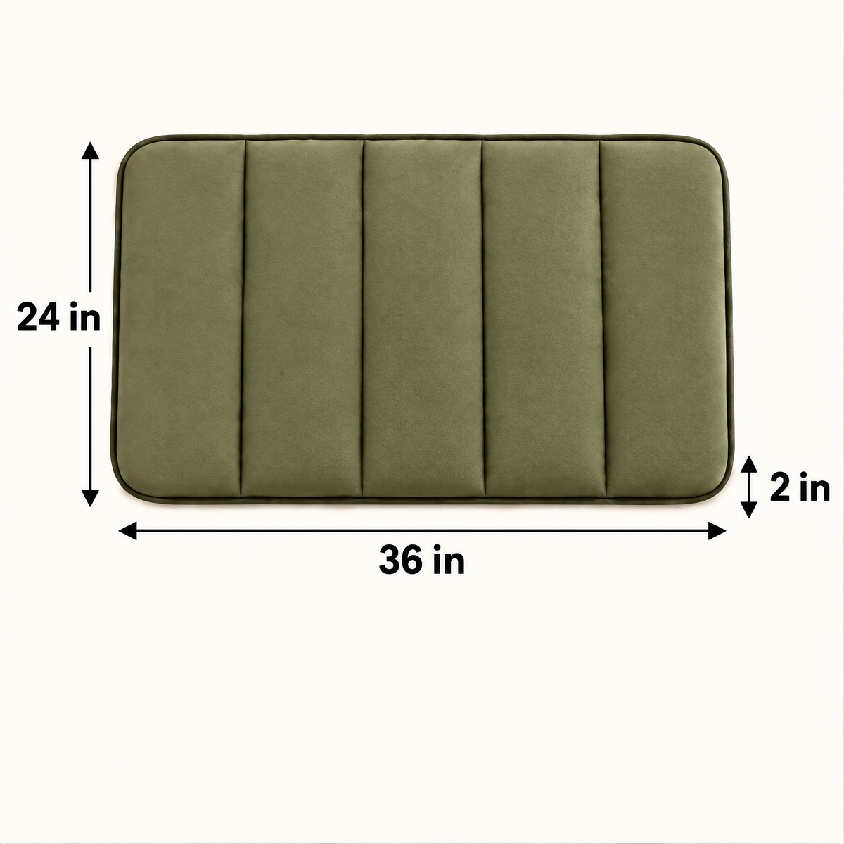 Elwooda™ Olive Channel Quilted Pet Mat