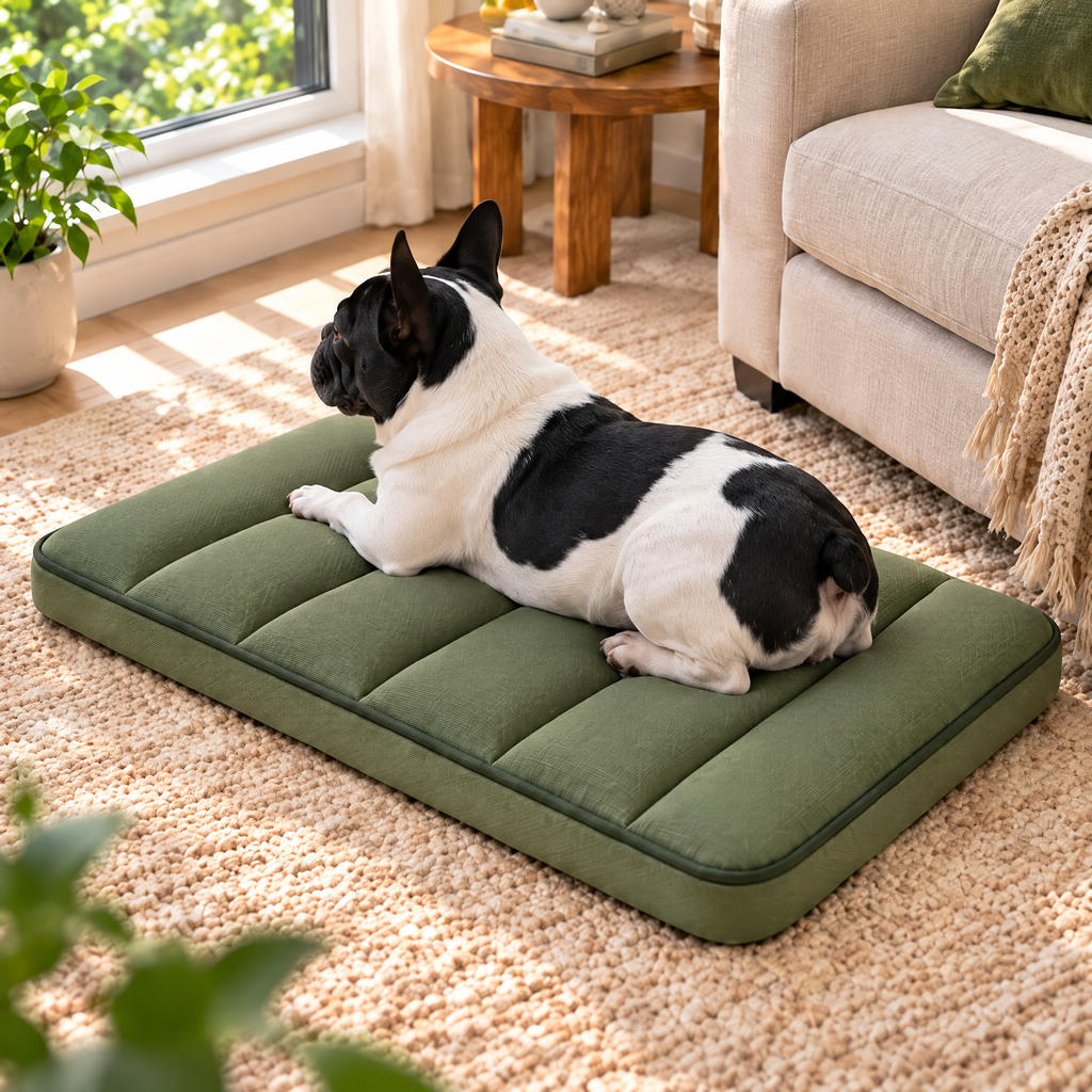 Elwooda™ Olive Channel Quilted Pet Mat