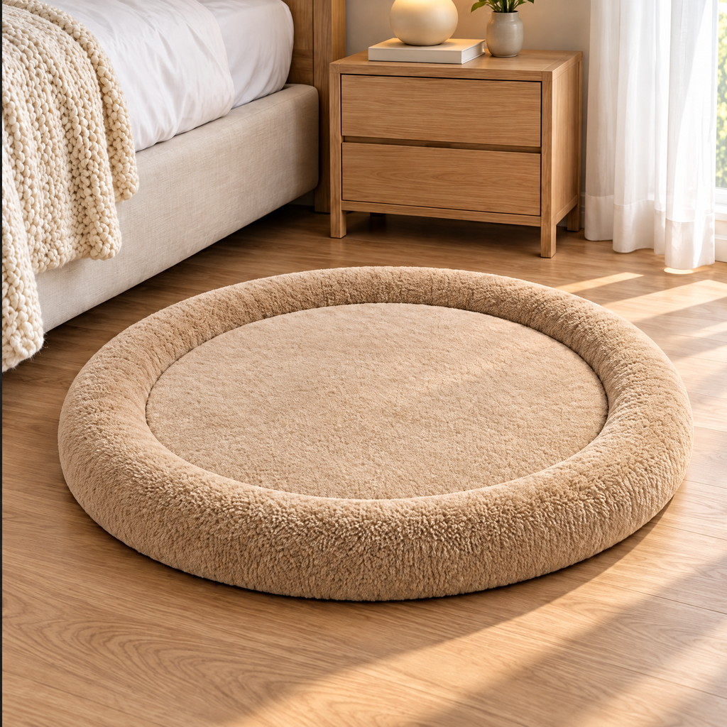 Elwooda™ Caramel Round Plush Pet Mat