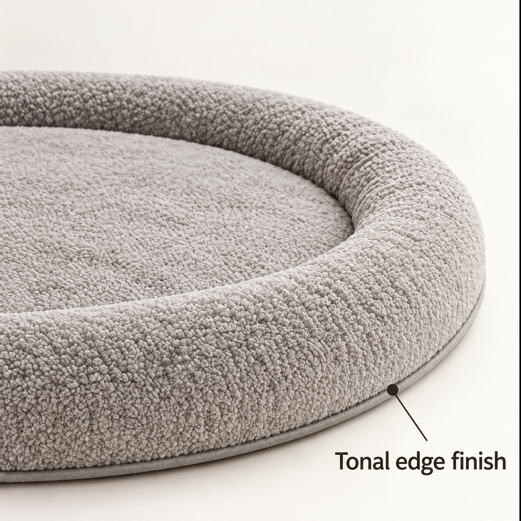 Elwooda™ Light Gray Round Plush Pet Mat