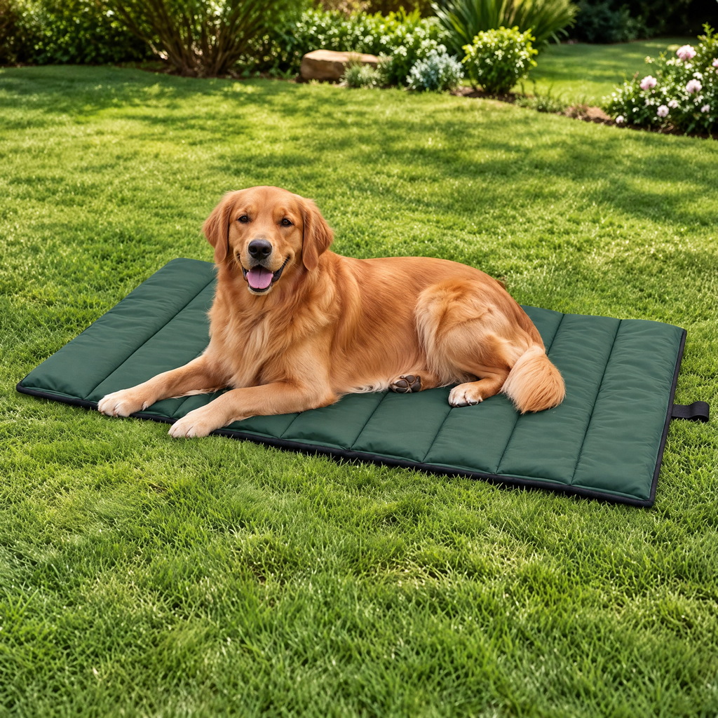 Elwooda™ Forest Green Foldable Travel Pet Mat
