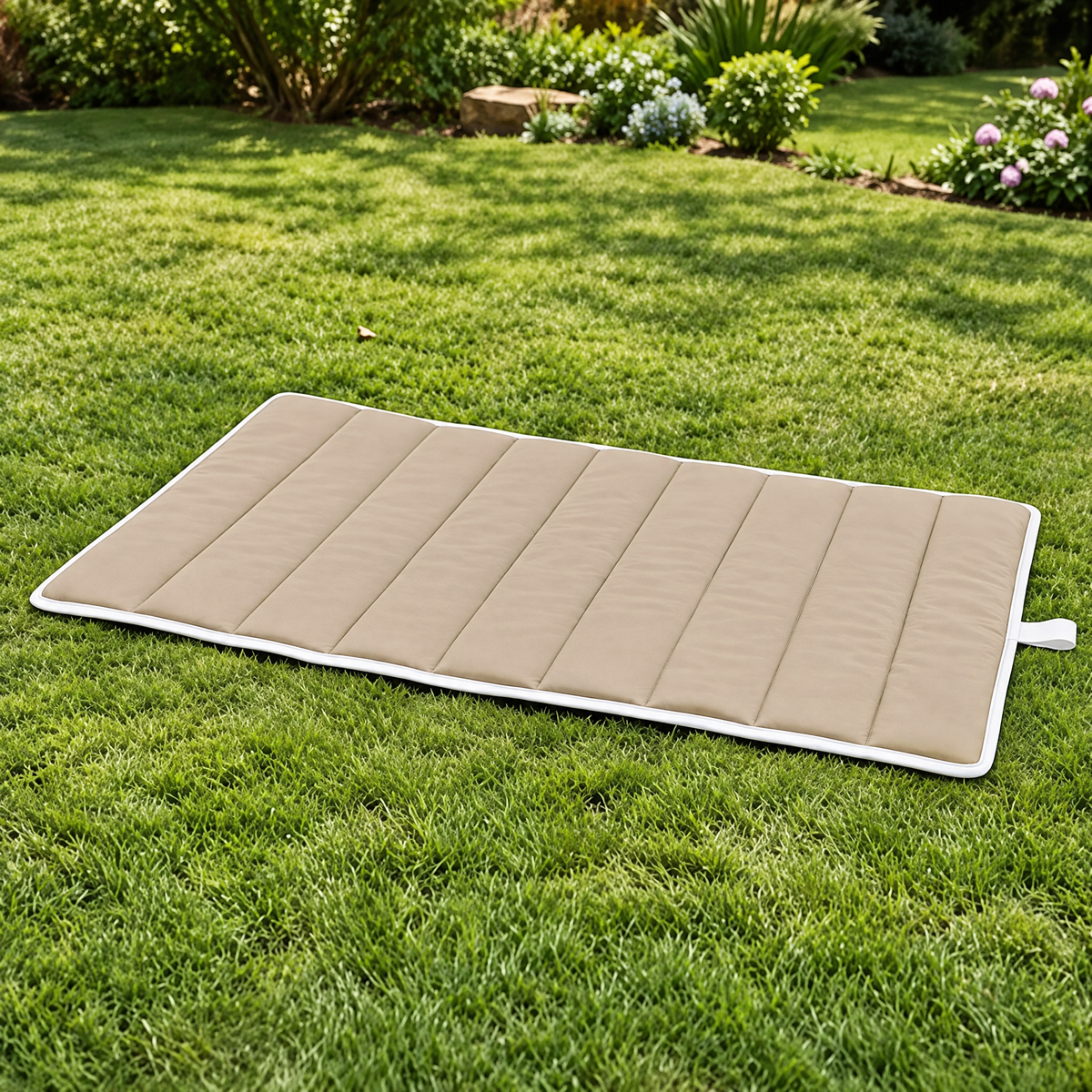 Elwooda™ Sand & White Foldable Travel Pet Mat